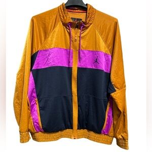 Nike Air Jordan Jacket Men L Desert Purple Wings Flight Zip Track